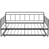 Skladacia kovová posteľ Vevor 120x180 cm čierna