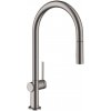 Hansgrohe M54 - Drezová batéria Talis s výsuvnou spŕškou, sBox, kefovaný čierny chróm - 72801340