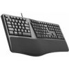 C-TECH Klávesnice KB-113E USB, ERGO, černá, CZ/SK 1561042