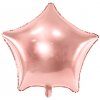 PartyDeco Fóliový balón Hviezda ružovo-zlatá 70 cm