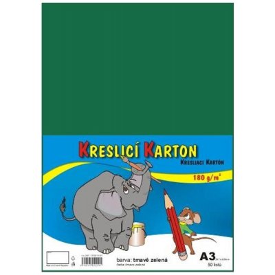 Stepa Kresliaci kartón A3 50ks 180g tmavo zelený