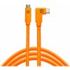 Tether Tools CUC15RT-ORG USB-C na USB-C, (zahnutý konektor), 4,6m, oranžový
