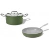 Elmich Sada keramického riadu Vital 2 ks, 1 hrniec a 1 panvica - olivovo zelená