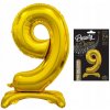 Godan Samostojaci fóliový balón 9 zlatý 74 cm