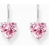 Thomas Sabo H2288-051-9 Silver dangle earring with pink zirconia heart