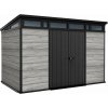 KETER Záhradný domček PENT Signature 11x7 Storm Grey, s podlahou PE612040