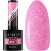 Claresa Brush Easy Gel Glitter Pink 5 g Hybridný, samonivelačný gél