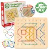 Small foot Drevená doska Geoboard