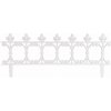 Ohrada Gardens F755, 87x34 cm, plastová, biela, mini dekoračný plot, bal. 4 ks