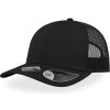 Atlantis Headwear Kšiltovka Recy Three, 6 panelová, síťovaná COT33609080899-black/black UNI Černá/černá