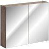 COMAD - Zrkadlová skrinka 80cm 2 dvierka SANTA FE OAK 5907611652466