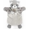 Plyšový medvedík čistotný na bábkové divadlo Raccoon Hand Puppet Doudou et Compagnie sivý 25 cm od 0 mes