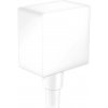 Hansgrohe FixFit - Nástenné kolienko Square so spätným ventilom, matná biela 26455700