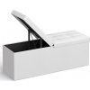 Taburetka s úložným priestorom LSF75WT z ekokože 110x38x38 cm – biela