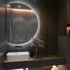 Daramio Okrúhle zrkadlo s LED svetlom E6 80x110 cm