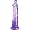 King Cock Clear - Realistic Penis 19.7 cm Purple