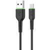 SEFIS nabíjací dátový kábel GR s konektormi USB-A a Micro-USB 1m čierny