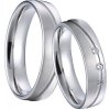 Steel Wedding Snubné prstene z chirurgickej ocele SPPL034 so zirkónmi