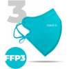 Nanolab nano bezpečný respirátor FFP3 modrý uni 3 ks