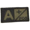 MILITARY RANGE nášivka krvná skupina A POZ VELCRO OLIV