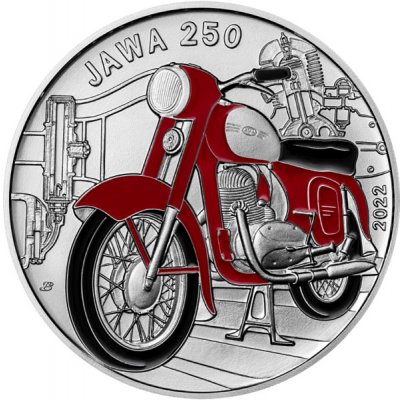 Česká mincovna Strieborná minca 500 Kč Motocykl Jawa 250 2022 Standard 25 g