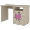 Písací stôl Srdce - Ružová