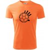 Hádzaná lopta ruka - Pánske tričko Fantasy športové - 3XL ( Neon mandarine )