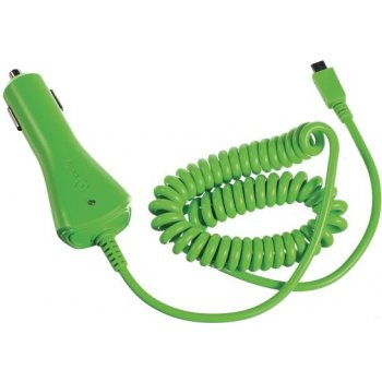 CL autonabíjačka CELLY s konektorom microUSB, 1A, zelená, blister