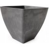 TIN TOURS Kvetináč hranatý 30x30x28 cm sivý