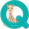 Janod drevené písmeno Q Sophie The Giraffe 09561 tyrkysové
