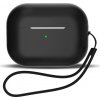 Silikónové puzdro pre AirPods 3 + remienok na zápästie - čierne
