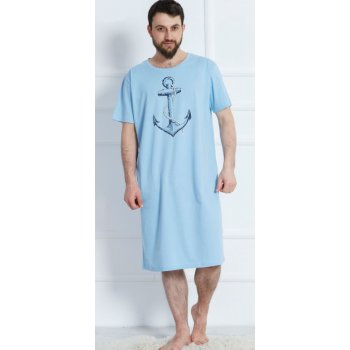 Velká kotva pánská noční košile kr.rukáv sv.modrá