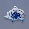 Cibulák Vianočná ozdoba Prasiatko 7,7 x 6,4 cm 14g Originálny Český Porcelán Dubí