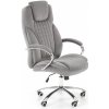 Kancelárske kreslo KING 2 — látka, sivá, nosnosť 130 kg
