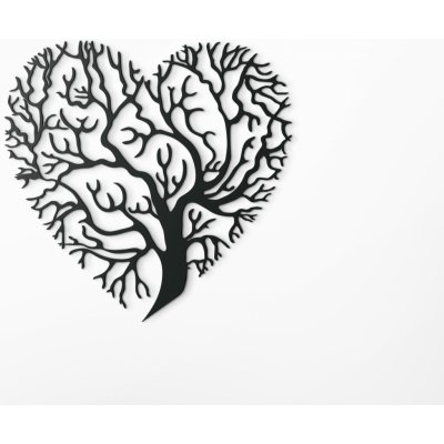 drevko Drevená nálepka Strom v srdci Rozmer obrazu: 32,5 x 33 cm, Zvoliť dekor: Dub Jasný