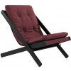 Karup deckchair BOOGIE - lehátko (skladacie) 65x88x75 cm bordeaux black (lak)