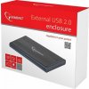 GEMBIRD EE2-U2S-5 HDD/SSD enclosure for 2.5 SATA - USB 2.0 Aluminium Black