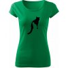 T-ričko Catz dámske tričko Farba trička: Trávová zelená, Farba potlače: Čierna, Veľkosť: L