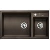 Blanco Metra 9, silgranitový drez 860x500x190 mm, 2-komorový, tmavá hnedá, BLA-515050