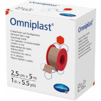 Omniplast náplasť textilná na cievke 2,5 cm x 5 m 1 ks