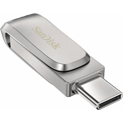 SanDisk Ultra Dual Drive Luxe/512GB/150MBps/USB 3.0/USB-A + USB-C/Strieborná SDDDC4-512G-G46