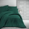 Kvalitex Saténové predĺžené obliečky s prúžkom - 140x220cm + 70x90cm - TMAVO ZELENÉ