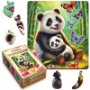 Puzzle Drevené 20 dielikov Cesta Pandy s Motýľmi pre deti Wooden.City