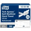 Papierové utierky skladané ZZ 2-vrstv. TORK Xpress Multifold splachovacie H2 (21 bal.)