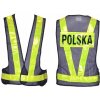 Reflexná motocyklová vesta s nápisom POĽSKO S