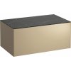 Laufen Sonar skrinka s pracovnou doskou 77.5x45.5x34 cm závesná kúpeľňová skrinka pod umývadlo čierna-zlatá H4054100341401