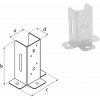 DOMAX PSP DX zaskrutkovacia pätka stĺpika so štvorcovou základňou otvorená DX51D + Z275MAC PSP DX 45 - 46 x 102 x 102 x 1.5 mm (10 ks)