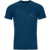 Ortovox 185 Merino Tangram Logo T-shirt petrol blue L