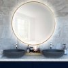 Baltica Design Bright zrkadlo 70x70 cm okrúhly s osvetlením zlatá 5904107900216