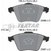 TEXTAR Sada brzdových destiček, kotoučová brzda epad 2395081
